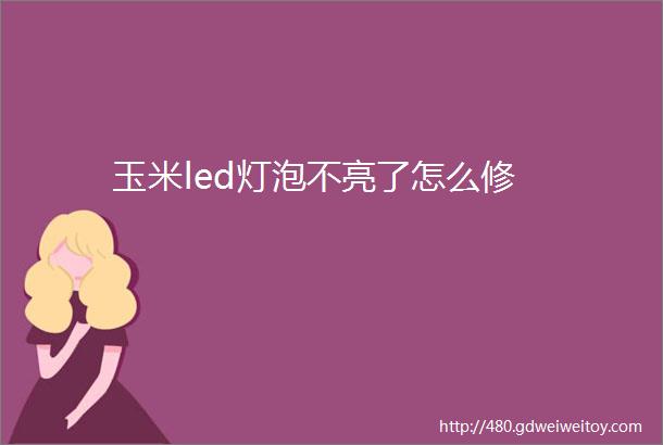 玉米led灯泡不亮了怎么修